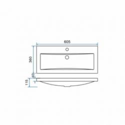 Badmeubel Set Extra Compact 60X36 Cm Hoogglans Grijs