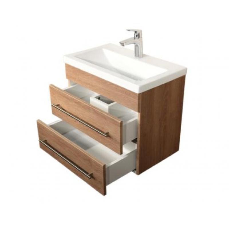 Badmeubel Badkamermeubel Reno 60 cm Eiken slechts 36 cm diep