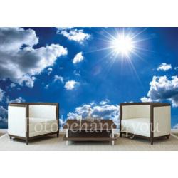 Zon en wolken fotobehang, Wolken behang *Fotobehang4you