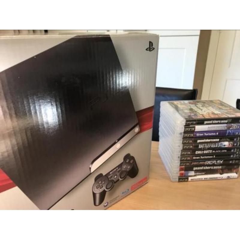 PlayStation 3 250GB + 11 games (GTA 5, BF4) + 2 controllers