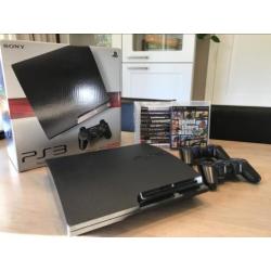 PlayStation 3 250GB + 11 games (GTA 5, BF4) + 2 controllers