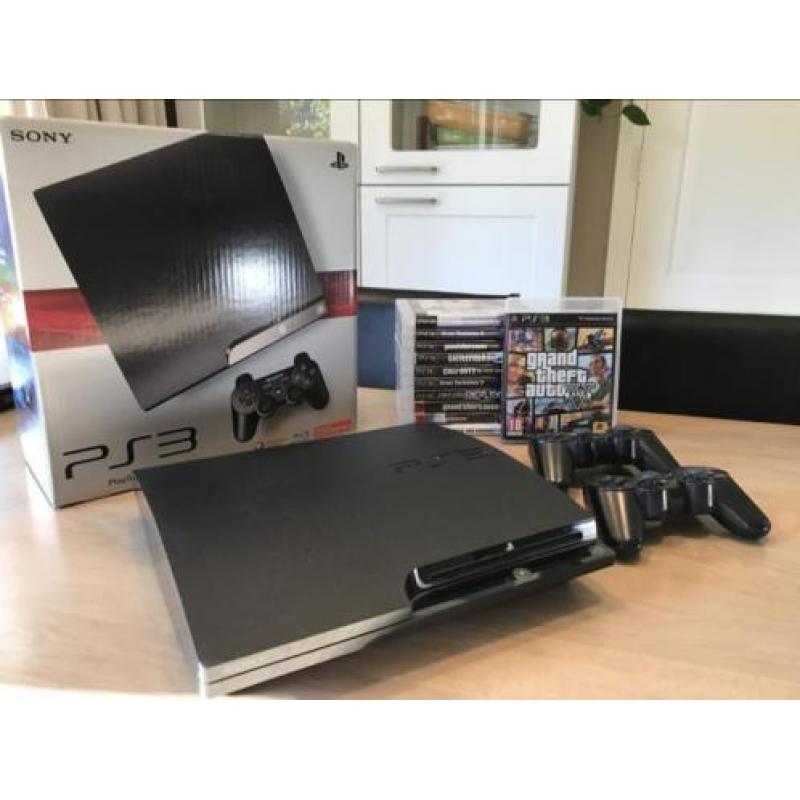 PlayStation 3 250GB + 11 games (GTA 5, BF4) + 2 controllers