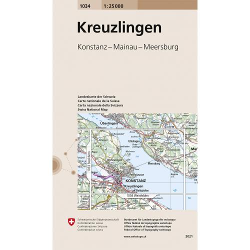Wandelkaart - Topografische kaart 1034 Kreuzlingen | Swisstopo